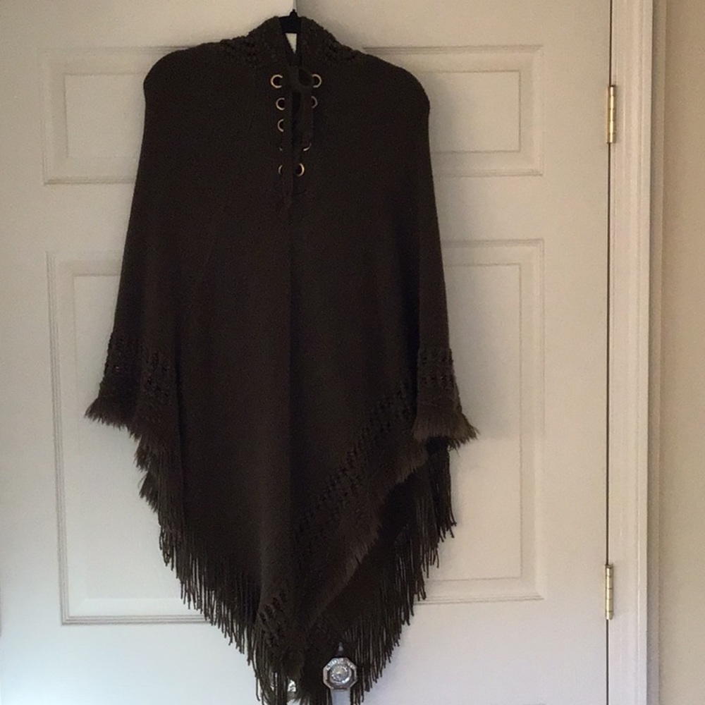 Woman’s knit poncho